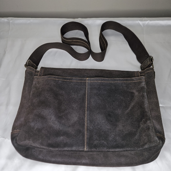 David King Distressed Leather Large Full Flap Messenger Bag Mailbag 16×11 Brown - Picture 5 of 14